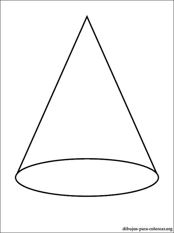 Coloring Figure cone. Category coloring of the figures. Tags:  Figure, geometric.