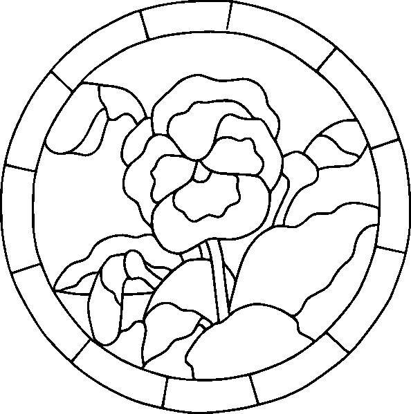Название: Раскраска Герб с цветком. Категория: Цветы. Теги: цветы, герб, круг.