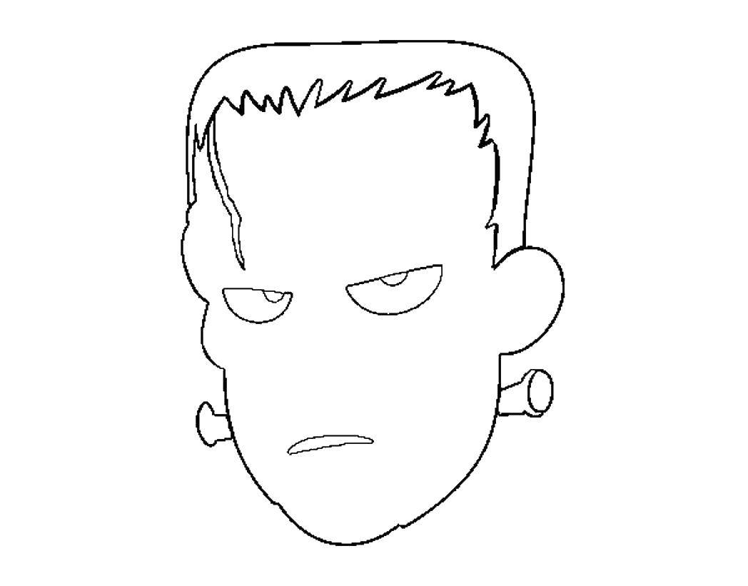 Coloring The head of the monster of Frankenstein. Category animals. Tags:  head, monster, Frankenstein.