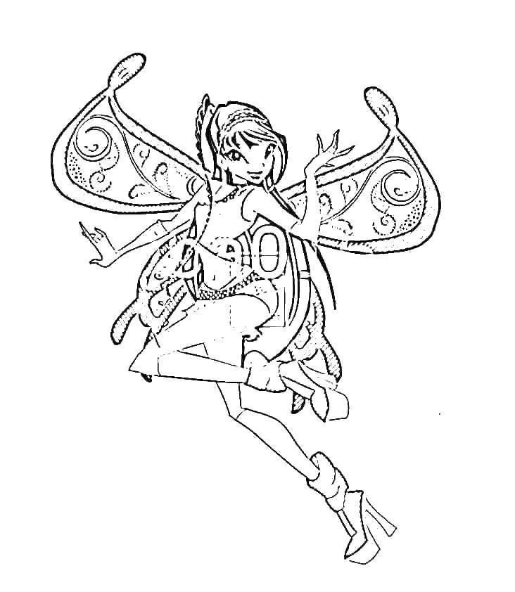 Coloring Layla winx. Category Winx. Tags:  Leila, winx, wings.