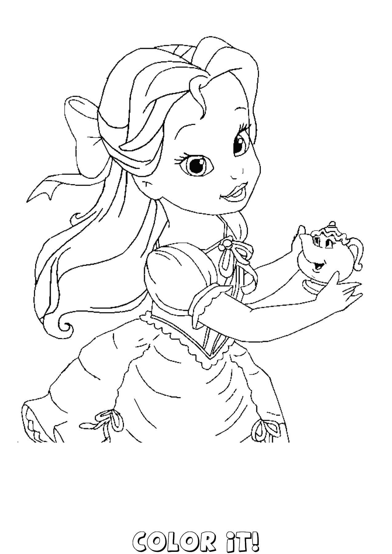 Coloring Sweetie Belle. Category Princess. Tags:  Beauty and the Beast, Disney.