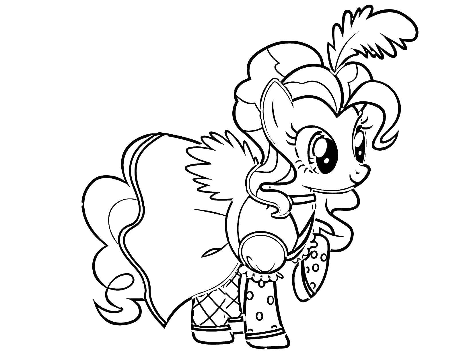 Coloring Pinkie in a dress. Category my little pony. Tags:  pony, Pinkie.