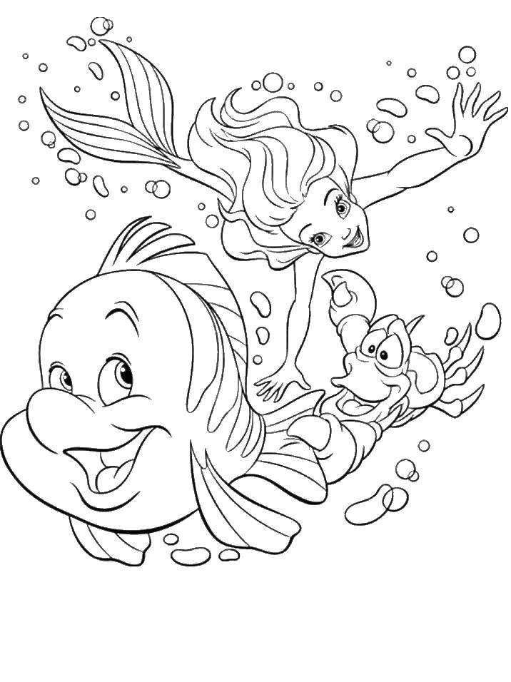 Coloring The little mermaid Ariel. Category The little mermaid. Tags:  mermaid, Princess, Ariel.