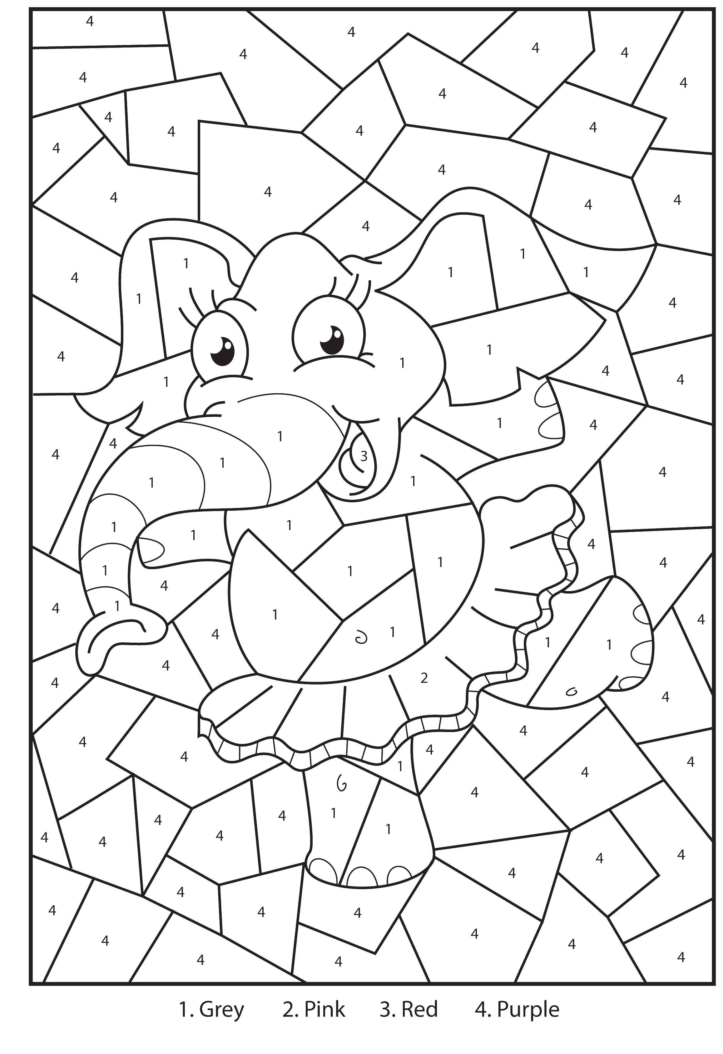 Coloring Elephant in a tutu. Category That number. Tags:  elephant, stack, trunk.