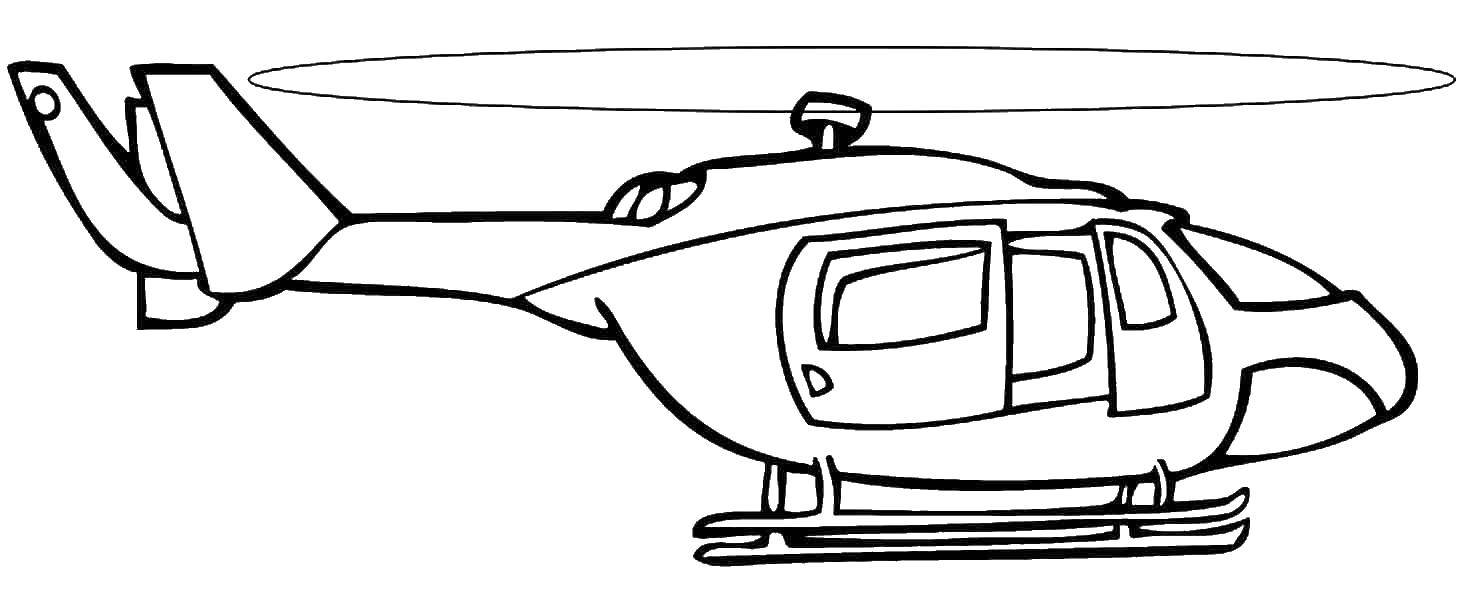Название: Раскраска Вертолёт. Категория: транспорт. Теги: транспорт, вертолеты, вертолет.
