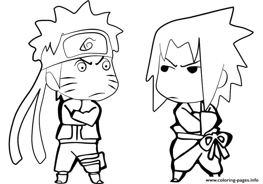 Coloring Evil Sasuke and naruto. Category anime. Tags:  Naruto , Sasuke.
