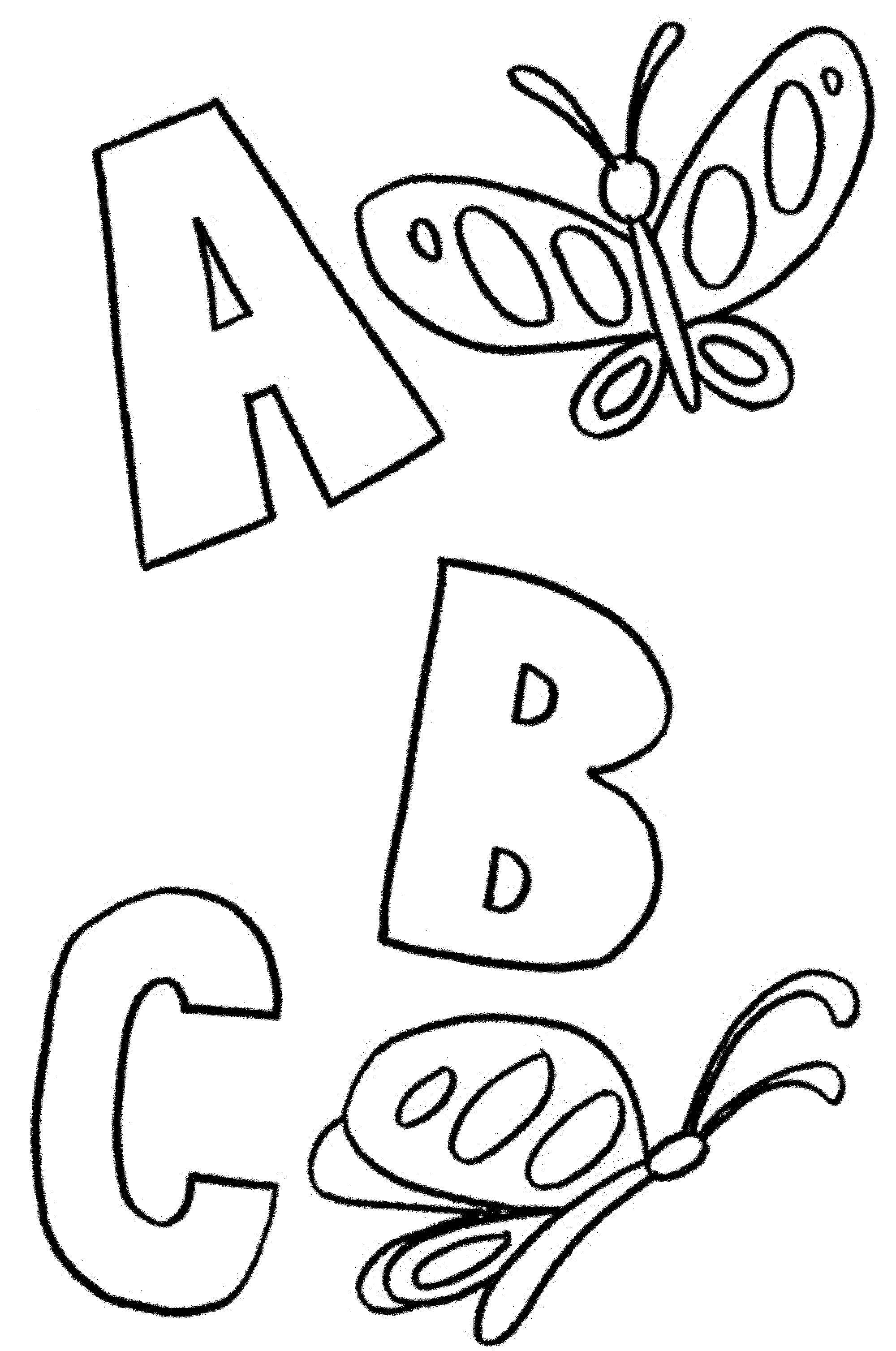 Название: Раскраска A, b, c. Категория: Английский алфавит. Теги: Алфавит, буквы, слова.