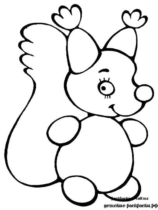 Coloring Squirrel. Category Coloring pages for kids. Tags:  Animals, squirrel.