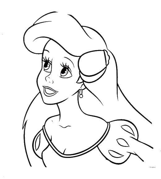 Coloring Eyed Ariel. Category The little mermaid. Tags:  Disney, the little mermaid, Ariel.