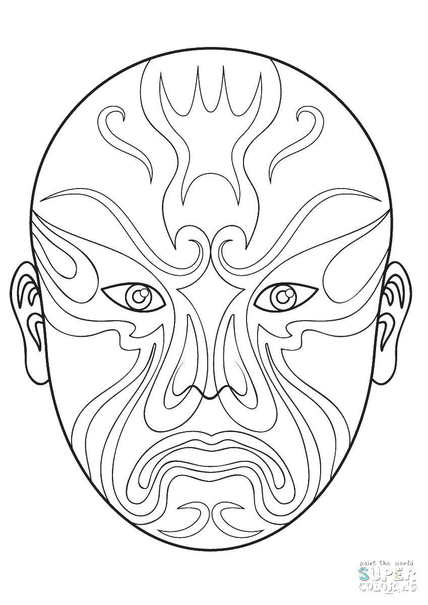 Coloring Ethnic makeup. Category Masks . Tags:  Masquerade, mask.