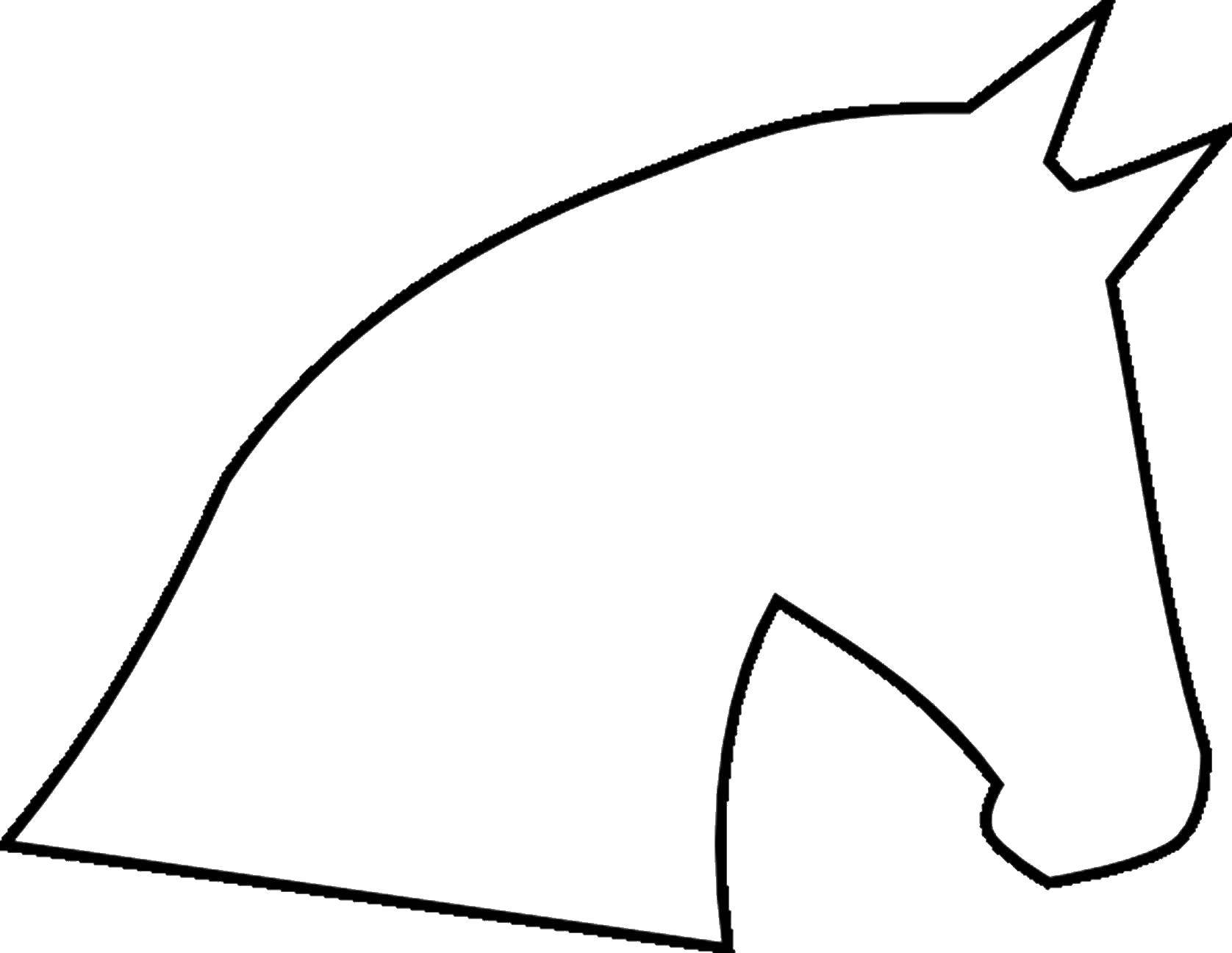 Название: Раскраска Голова лошади. Категория: контуры лошади. Теги: лошади, контуры.