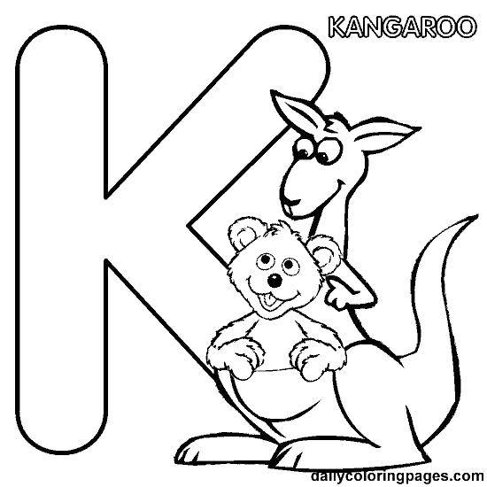 Coloring Kangaroo is a letter to. Category English alphabet. Tags:  The alphabet, letters, words.