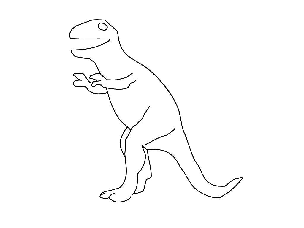 Название: Раскраска Контур динозавра. Категория: парк юрского периода. Теги: контуры, динозавры.