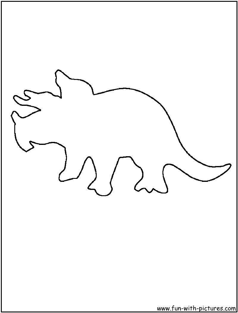 Название: Раскраска Контур трицератопса. Категория: парк юрского периода. Теги: Динозавры.