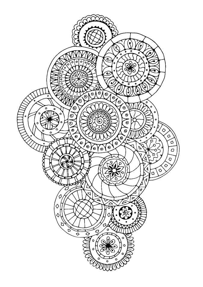 Coloring The circles in the patterns. Category patterns. Tags:  Patterns, geometric.