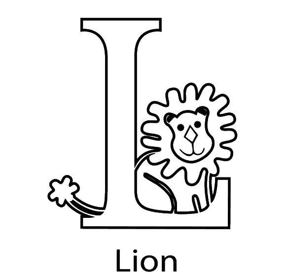 Coloring Leo l. Category English alphabet. Tags:  The alphabet, letters, words.