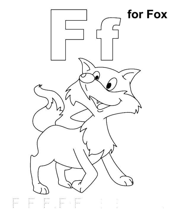 Coloring Fox is l. Category English alphabet. Tags:  The alphabet, letters, words.