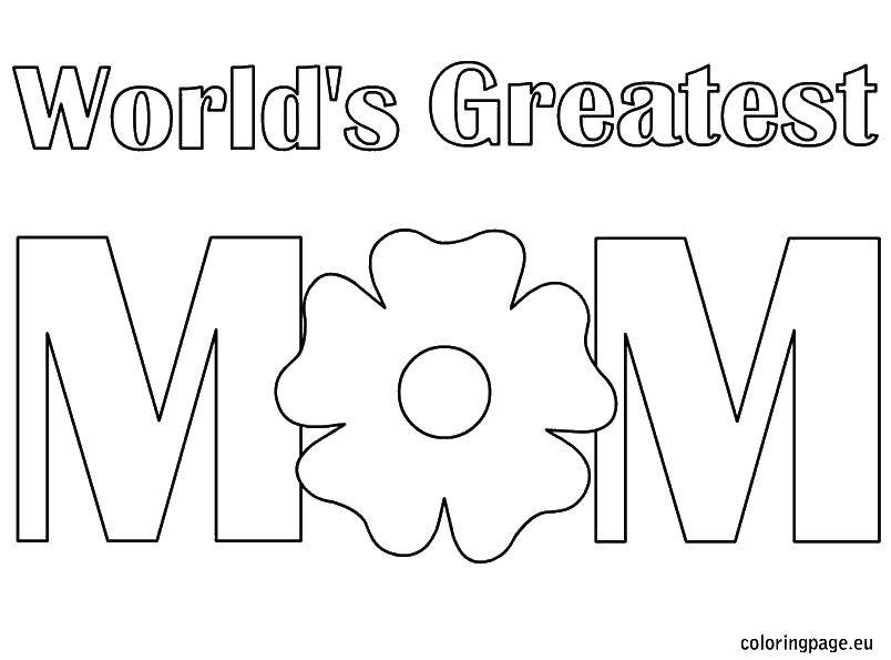 Coloring Best mom in the world!. Category coloring. Tags:  Labels, patterns.