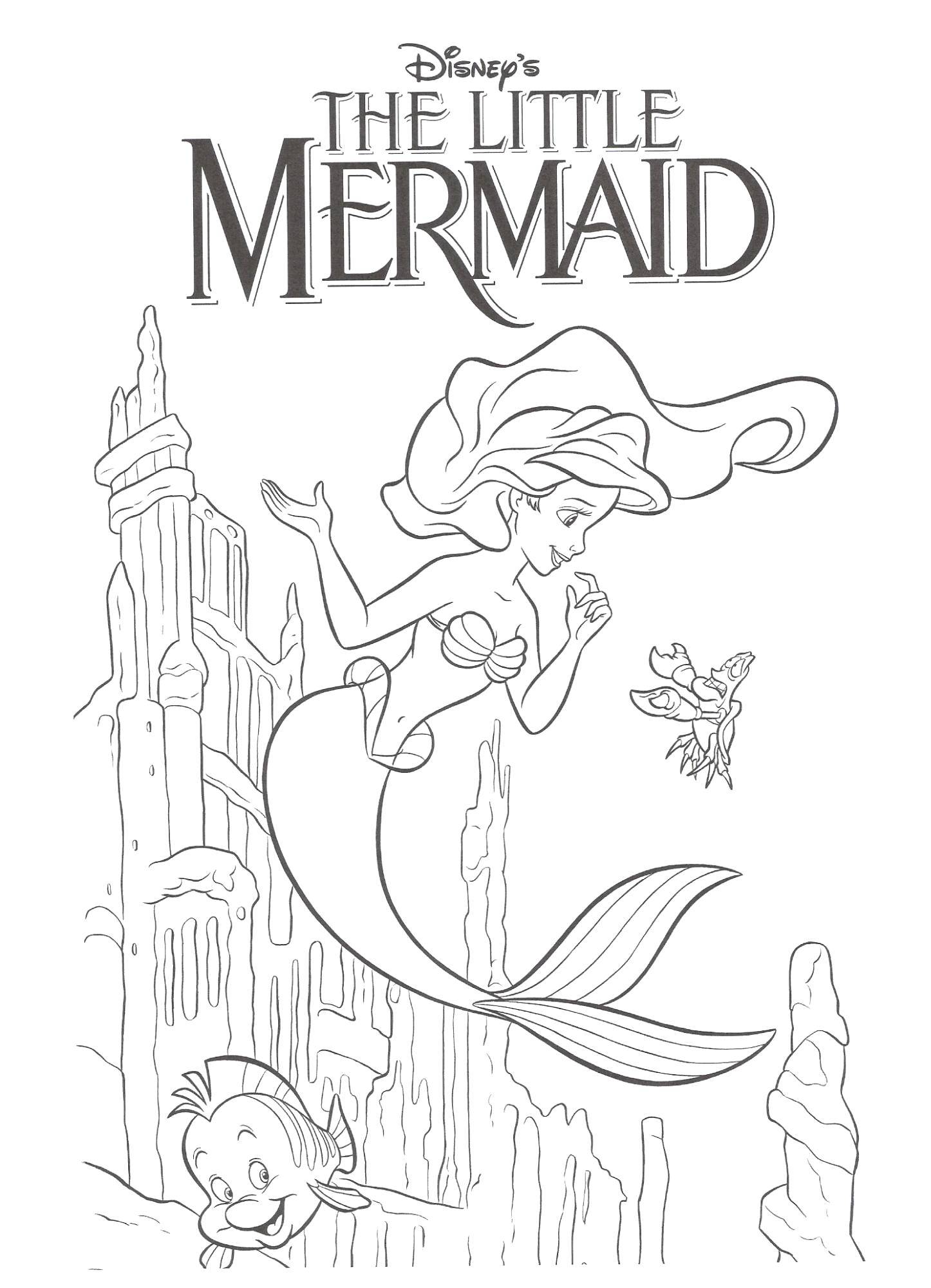Coloring Little mermaid. Category The little mermaid. Tags:  Disney, the little mermaid, Ariel.