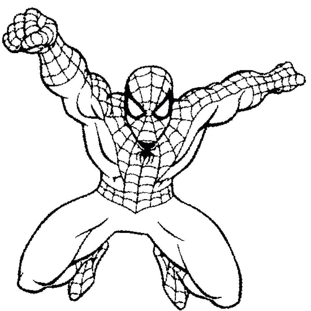 Название: Раскраска Спайдер мэн, человек паук. Категория: Персонаж из мультфильма. Теги: Персонаж из мультфильма, Человек Паук, комиксы.
