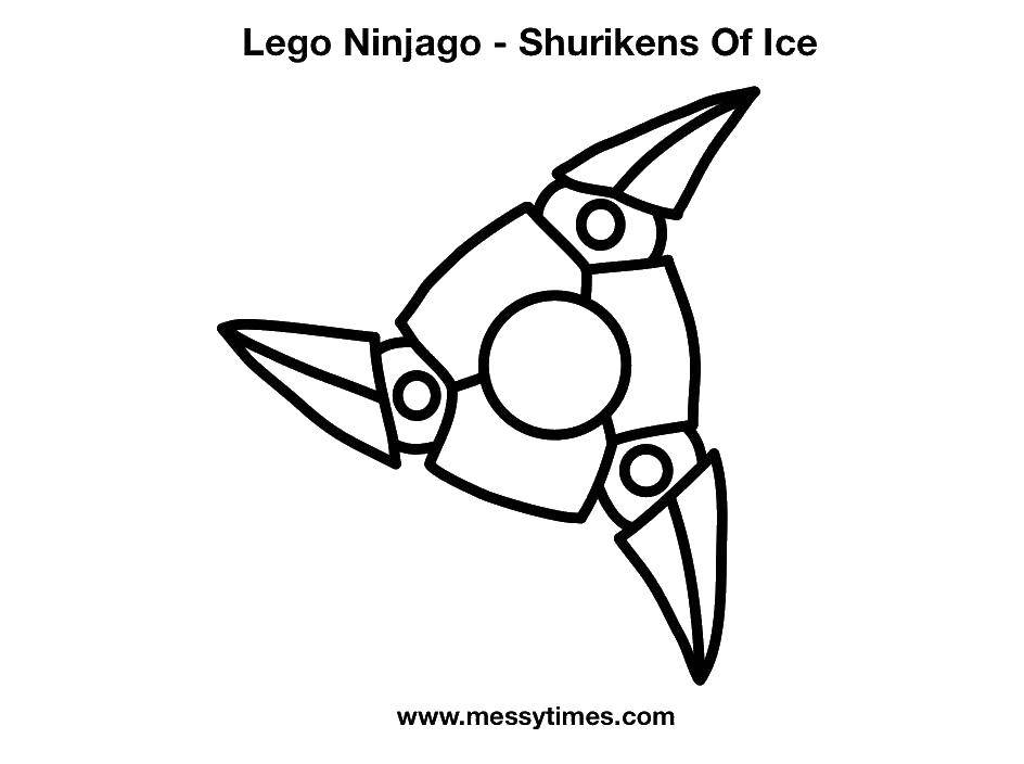 Название: Раскраска Сюрикен ниндзя. Категория: оружие. Теги: Ниндзя, конструктор, Лего.