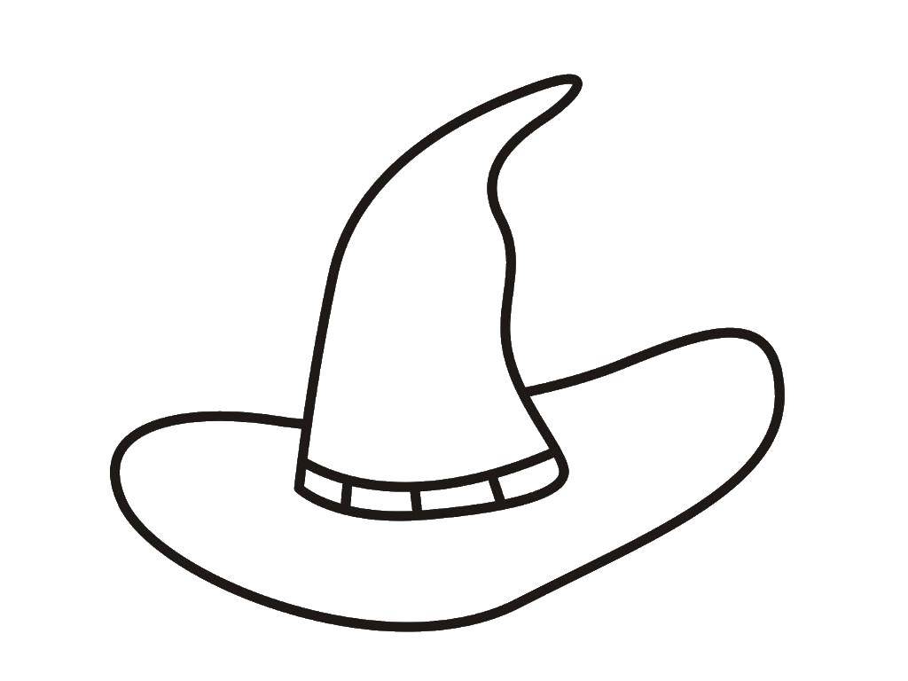 Coloring Witch hat. Category Halloween. Tags:  Halloween, witch.