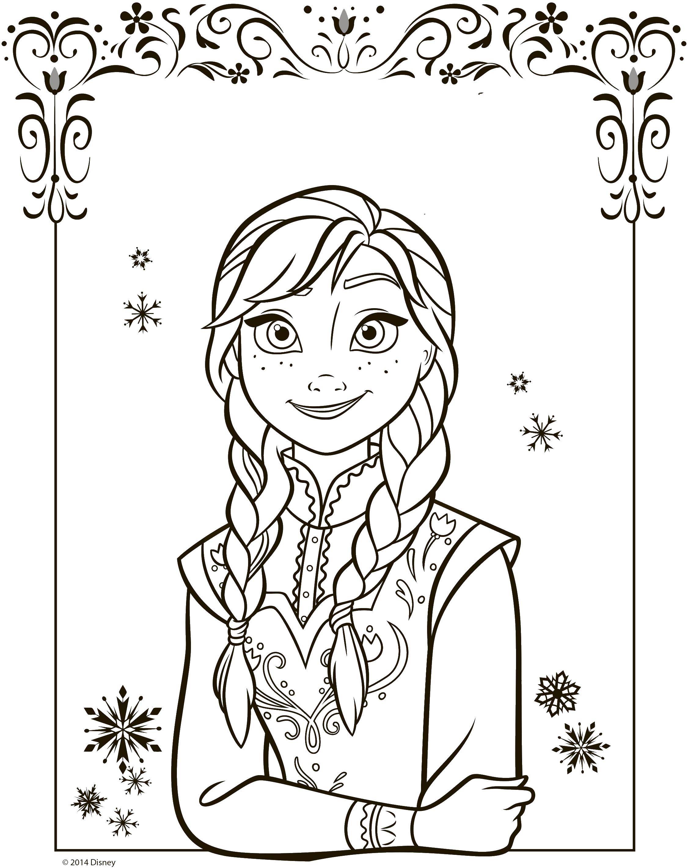 Coloring Freckles Anna. Category coloring cold heart. Tags:  Disney, Elsa, frozen, Princess.