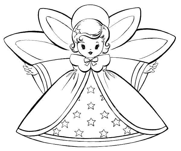 Coloring Fairy girl. Category fairies. Tags:  fairies, girl, wings.