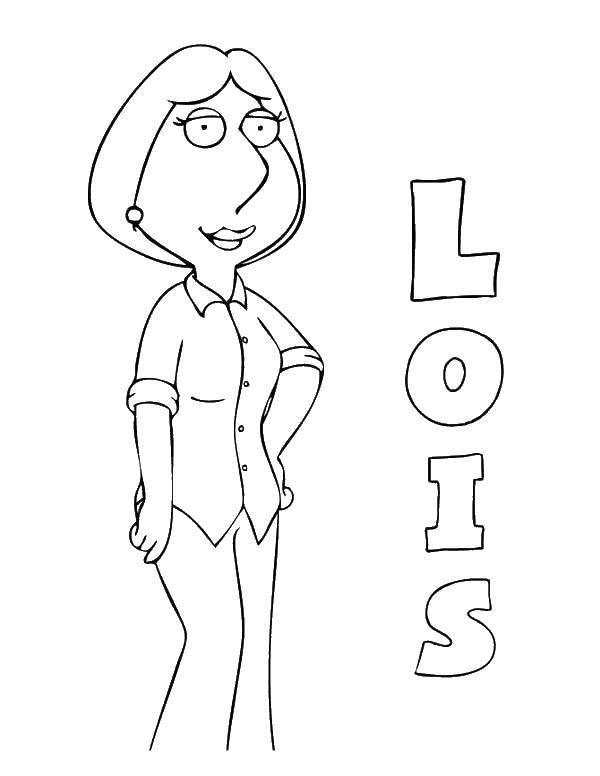 Coloring Lois. Category Cartoon character. Tags:  Cartoon character.