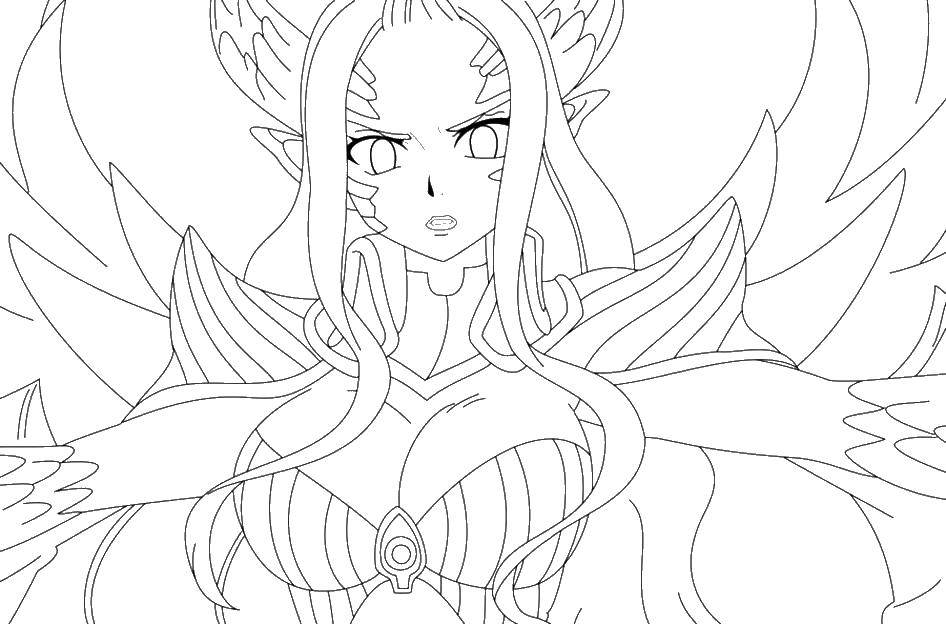 Coloring The demon. Category anime. Tags:  anime demon coloring pages.