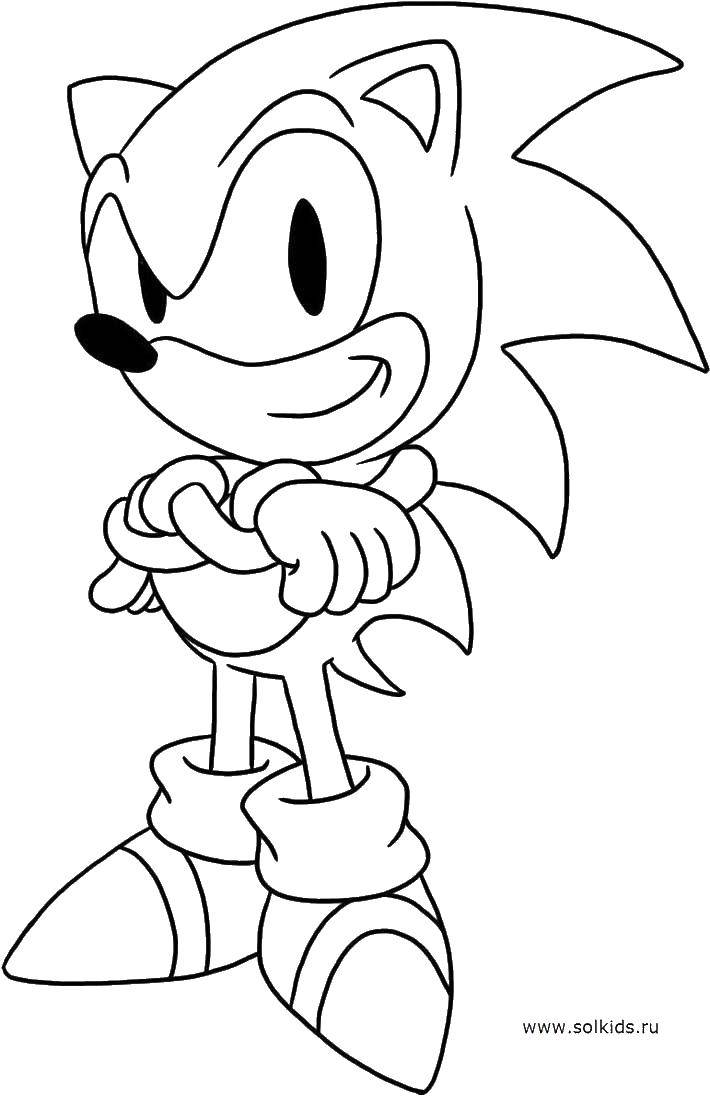 Coloring Cool sonic. Category coloring pages sonic. Tags:  sonic x cartoon, cartoons, .