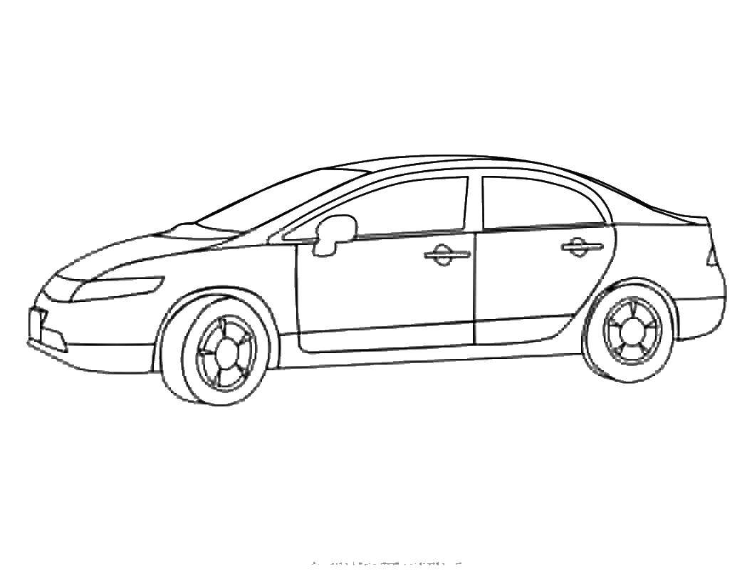 Coloring Fancy car. Category Machine . Tags:  Transport, car.