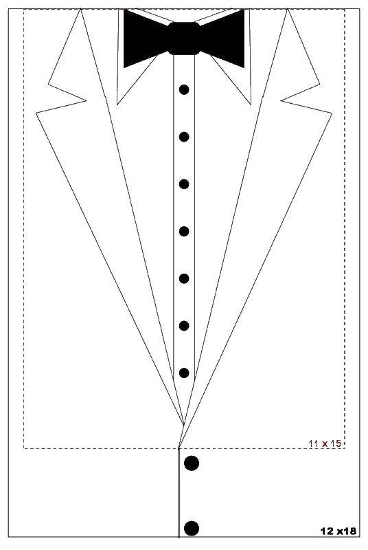 Coloring Shirt with bow tie. Category Clothing. Tags:  clothing, tie, shirt.