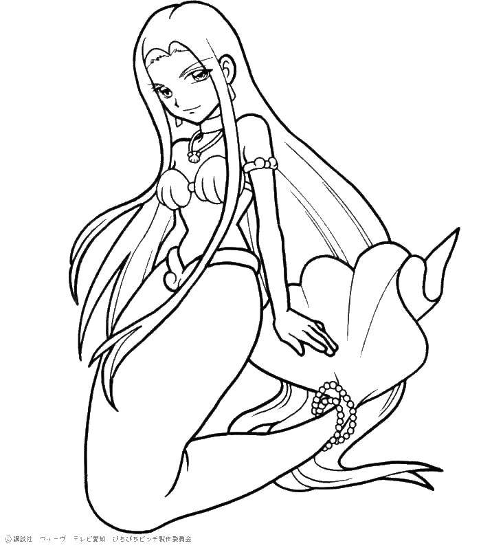 Coloring Anime mermaid. Category The little mermaid. Tags:  Mermaid.