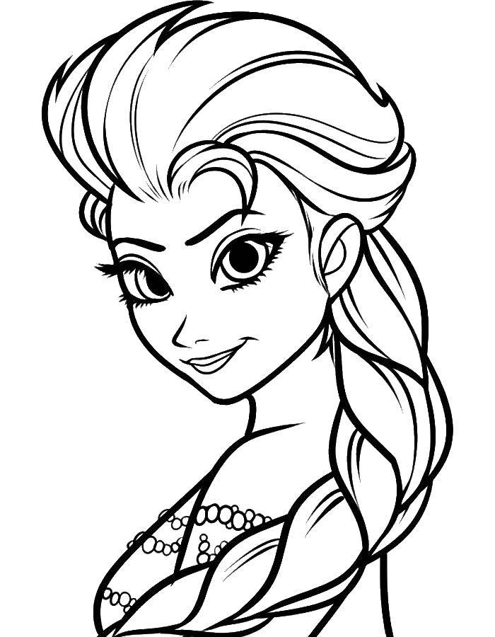 Coloring Elsa from the cartoon the cold heart . Category Disney cartoons. Tags:  Disney, Elsa, frozen, Princess.