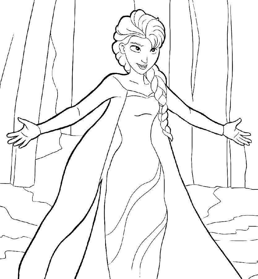 Coloring Elsa from the cartoon the cold heart . Category Disney cartoons. Tags:  Disney, Elsa, frozen, Princess.