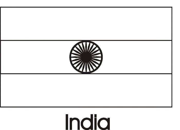 Coloring Flag of India. Category coloring. Tags:  India.