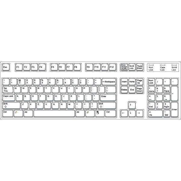 Coloring Keyboard. Category coloring. Tags:  keypad, button, spacebar.