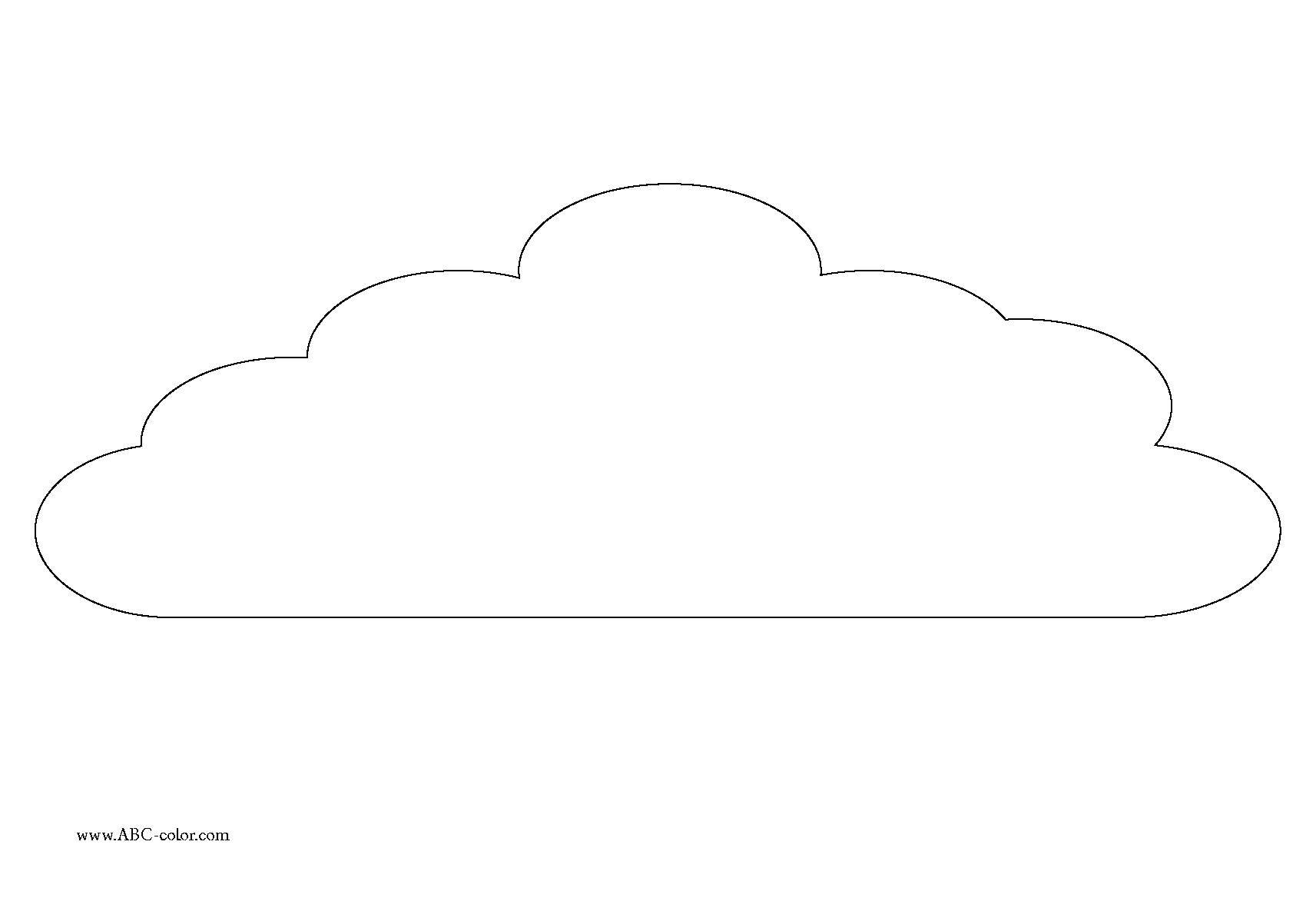 Coloring The outline of a cloud. Category cloud. Tags:  clouds, sky, cloud.