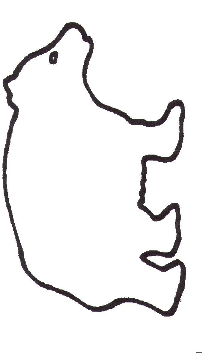 Coloring Bear outline. Category The outline of a bear to cut. Tags:  contour , a bear paw.