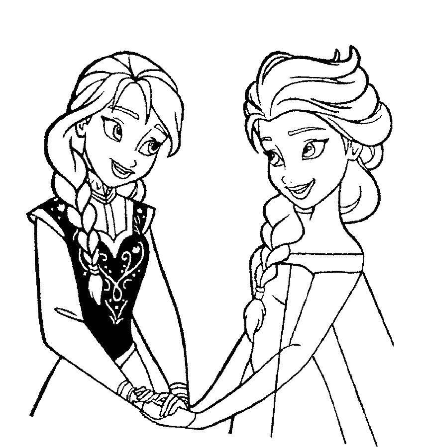Coloring Cartoon characters cold heart . Category Disney cartoons. Tags:  Disney, Elsa, frozen, Princess.