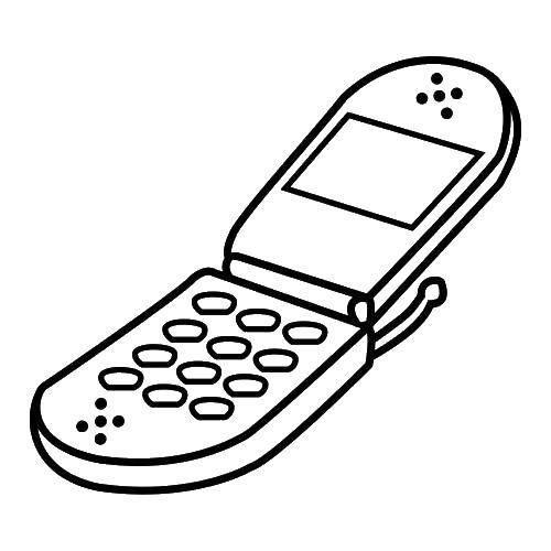 Название: Раскраска Телефон раскладушка. Категория: раскраски. Теги: телефон, кнопка, экран.