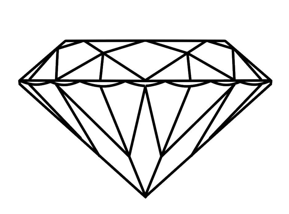 Название: Раскраска Алмаз. Категория: кольцо. Теги: алмаз, грани.