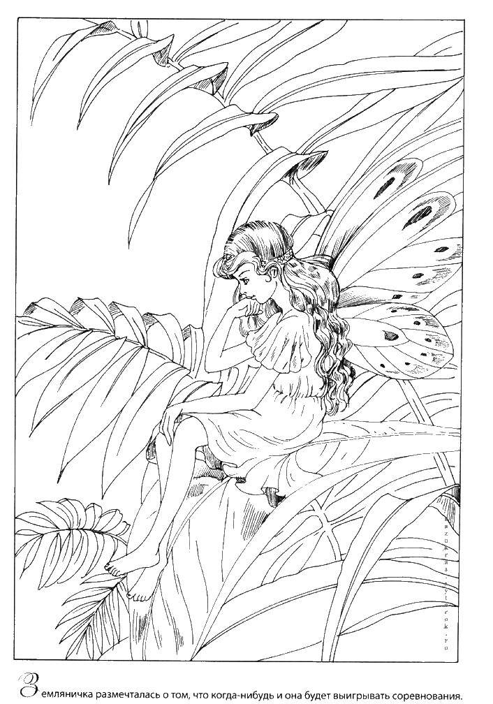Coloring Fairy strawberry. Category fairy. Tags:  fairy, strawberry.