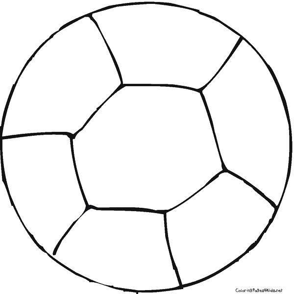 Название: Раскраска Футбольный мяч. Категория: Футбол. Теги: мяч, футбол.