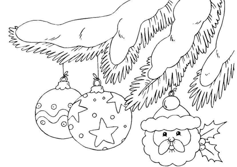 Название: Раскраска Игрушка дед мороз. Категория: открытки с новым годом. Теги: игрушка, новый год.