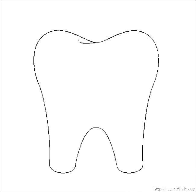 Название: Раскраска Контур зуба. Категория: Уход за зубами. Теги: зуб, контур.