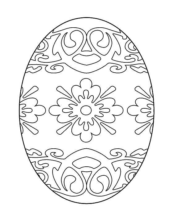 Coloring Painted egg. Category Patterns for coloring eggs. Tags:  egg patterns.