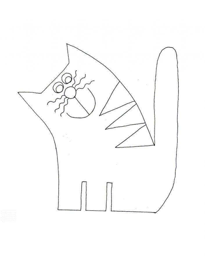 Название: Раскраска Рисунок кота. Категория: домашние животные. Теги: кошка, кот.