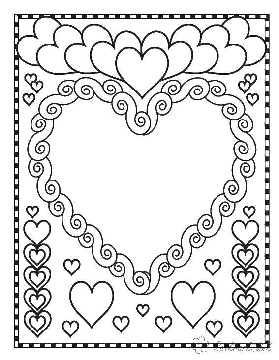 Coloring Hearts. Category Valentines day. Tags:  hearts, heart coloring.
